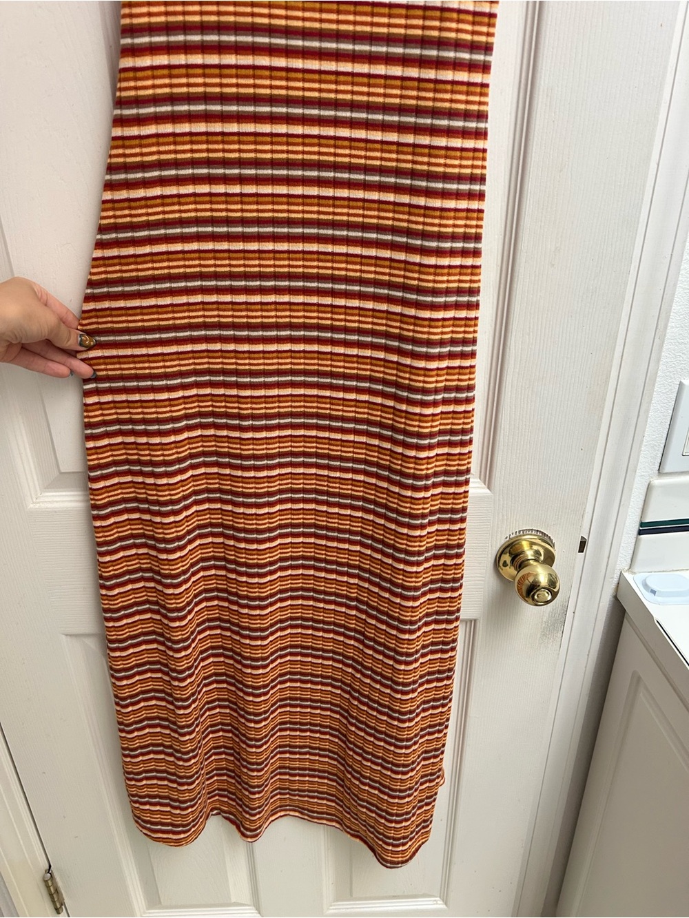 ASOS Striped Ribbed Tank Dress - Picture 3 of 6